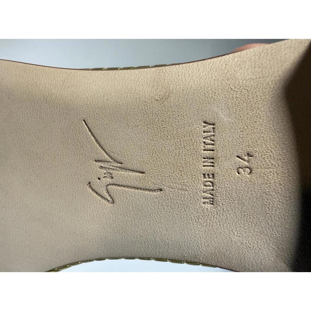 Giuseppe Zanotti Gold Tetra Trend Loafers Slip-On EU 34 (US 4) Luxury Flats NWB - Picture 10 of 13